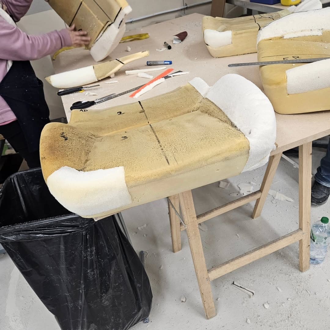 Mise en forme de la mousse d'une assise